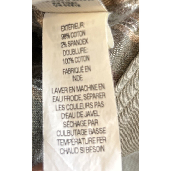 L.L. Bean Women's Favorite Fit Flannel Lined Green Sz 20 Cargo Pants - Picture 5 of 9